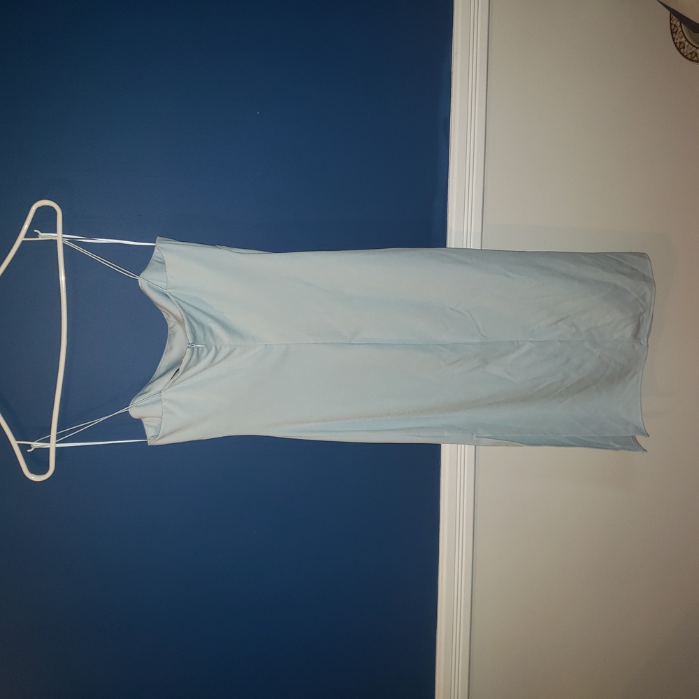 Chic Sky Blue Slip Dress